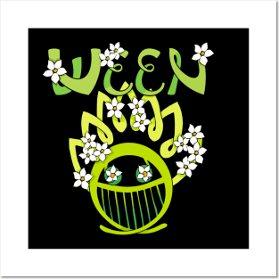 Green Ween Flower Boognish Posters and Art